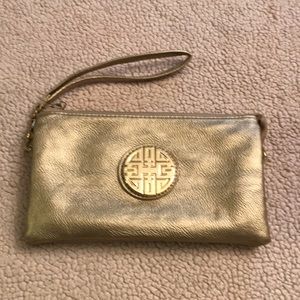 Gold Crossbody Wallet/Wristlet EUC